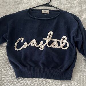 Universal Thread Navy Sweater with Coastal Design